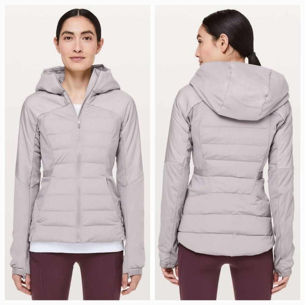Light Gray Women's Hooded Puffer Jacket